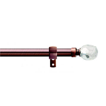 Crystal Rose Finial Curtain Rod